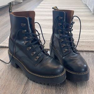 Dr. Marten Leona Leather Heeled Boots